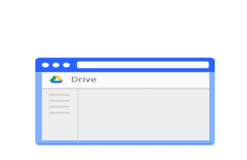 a stylized cartoon gif depicting in abstract the functions of google drive